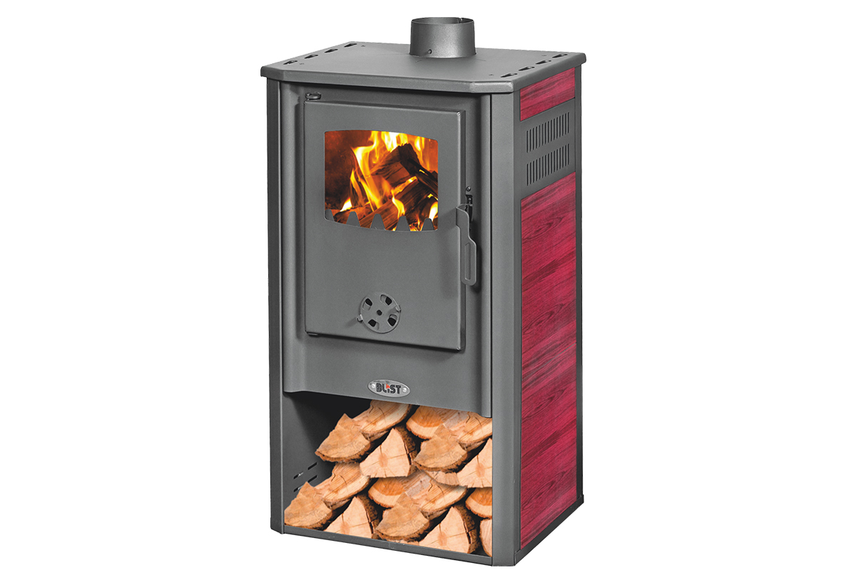 Απεικονίζεται η σόμπα σε λειτουργία.